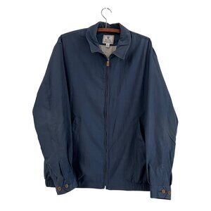 Vintage Peter Millar Navy Blue Lightweight Full Zip Bomber Jacket Size Large